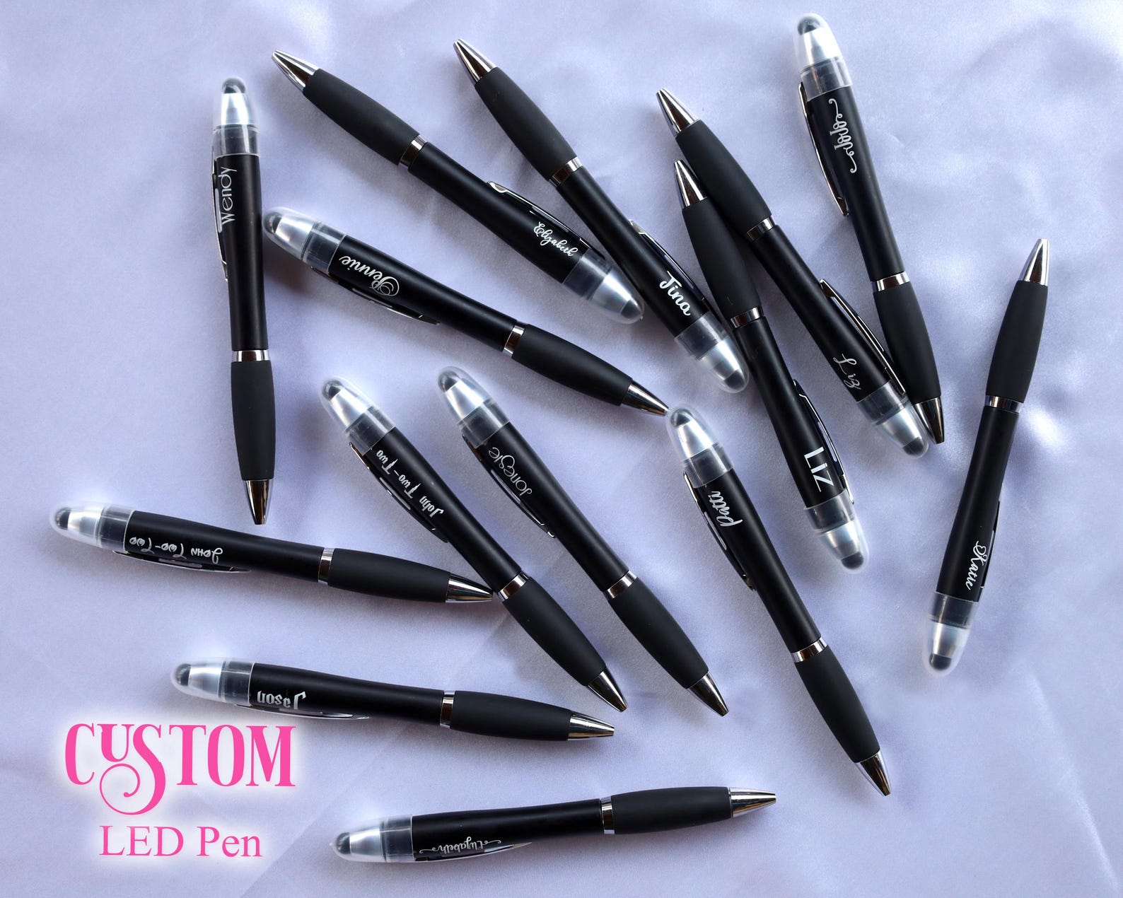 Customized LED Pens Personalized LED Pen With Stylus Custom Name Pens ...