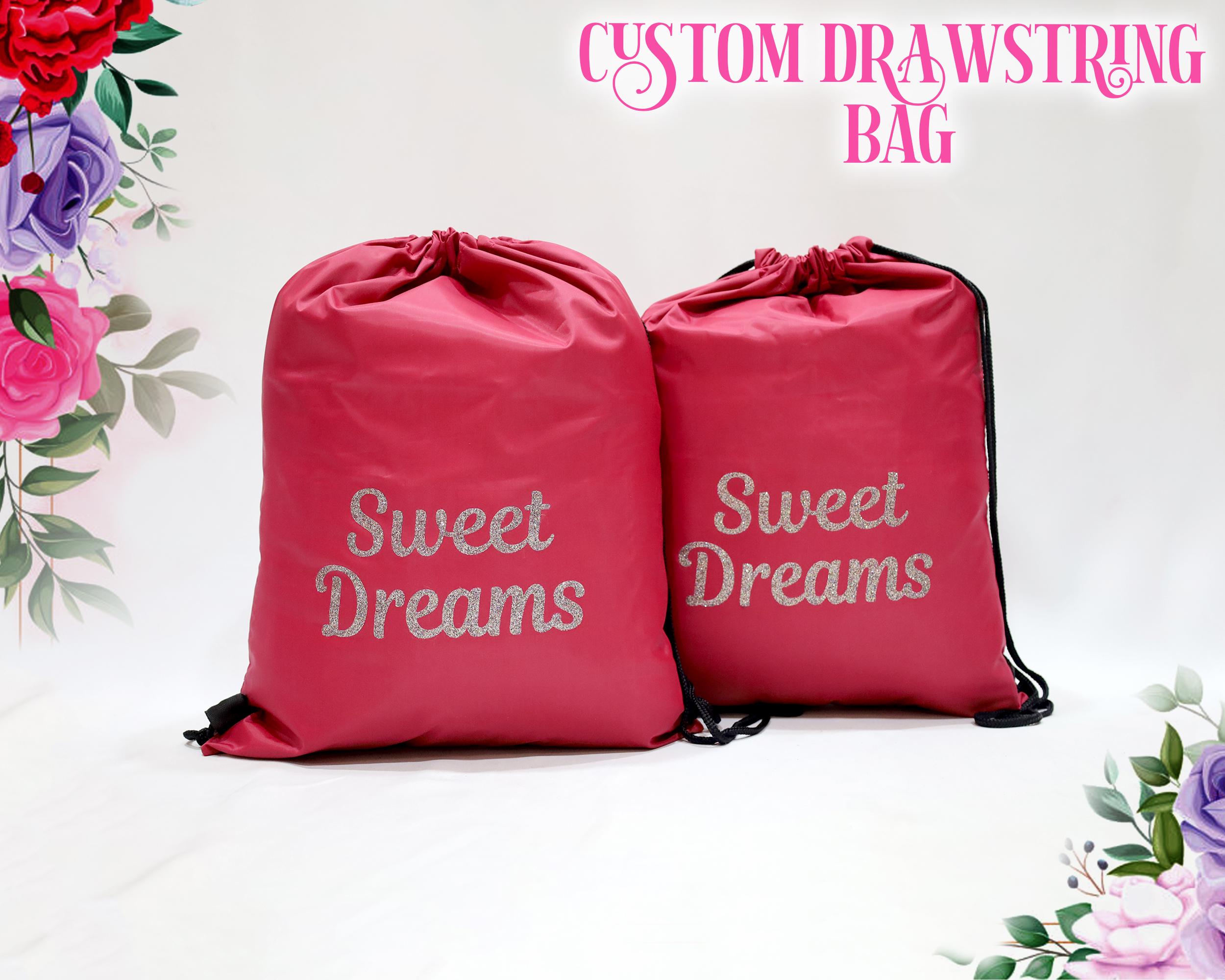 Personalized Name Drawstring Bag Customize Drawstring Custom Gym ...