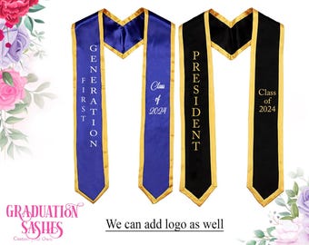 Customized Graduation Sash Custom Graduation Sash Personalized Sash Custom Text Sash Custom Sash Graduation Stoles