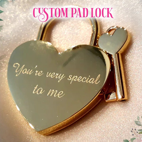 Customized Large Padlock, Engagement Love Lock, Personalized Heart Pad Lock, Paris Padlock, Engraved Heart Padlock, Anniversary Gifts.