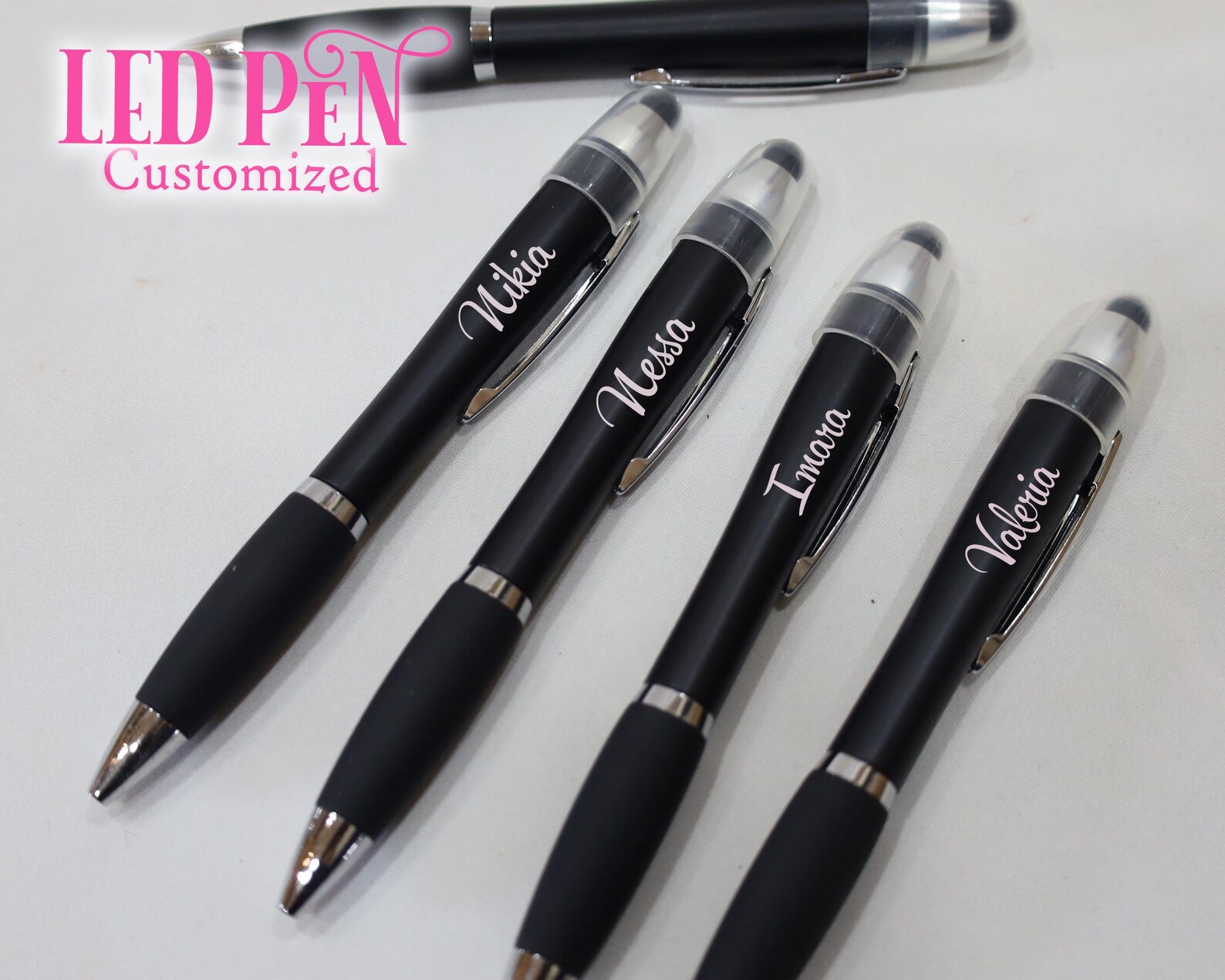 Customized LED Pens Personalized LED Pen With Stylus Custom Name Pens ...