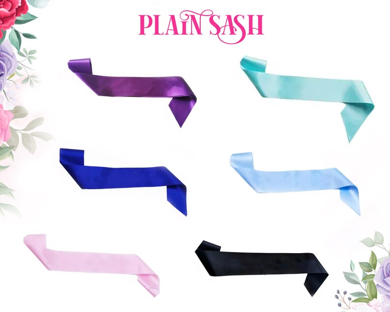 Plain Satin Sash Plain Sash Blank Sash Ribbon Sashes Decorate Sash - Etsy