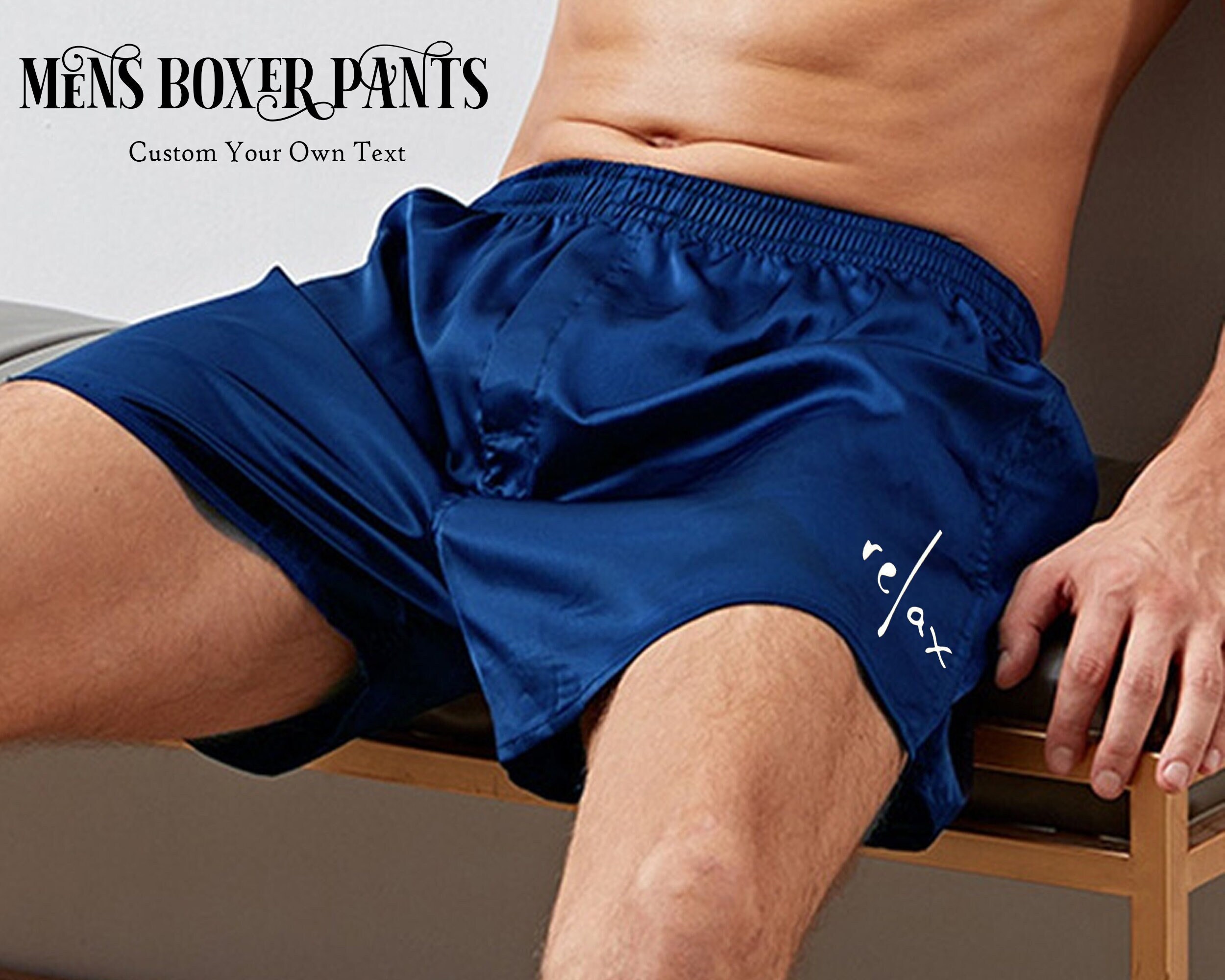 Mens Silky Lounge Hearts Print Boxer Briefs Shorts Sports Pants Trunks  Underwear | eBay