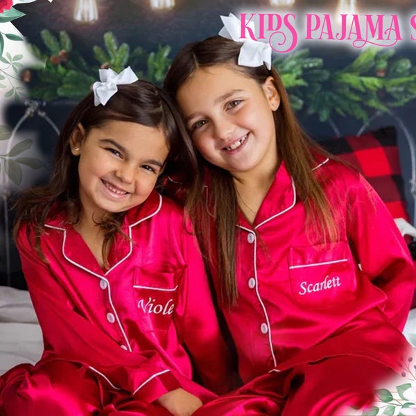 Kids Pajamas Set | Personalized Flower Girl Pajamas | Flower Girl gift | Flower Girl Pajamas set | Bridesmaid pajamas | Bridesmaid Gifts