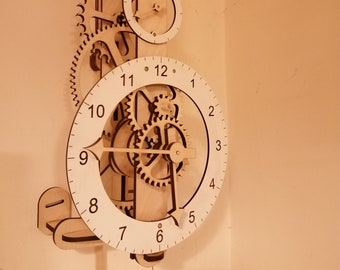 Horloge à engrenages en bois RE-2 plans