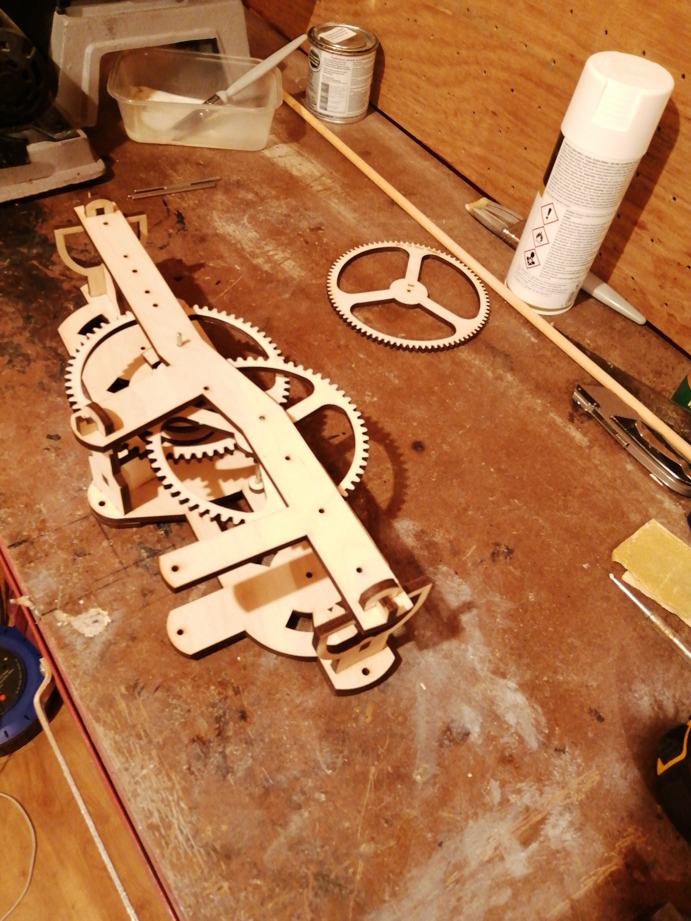 Wood Gear Clock RE4 Plans Etsy