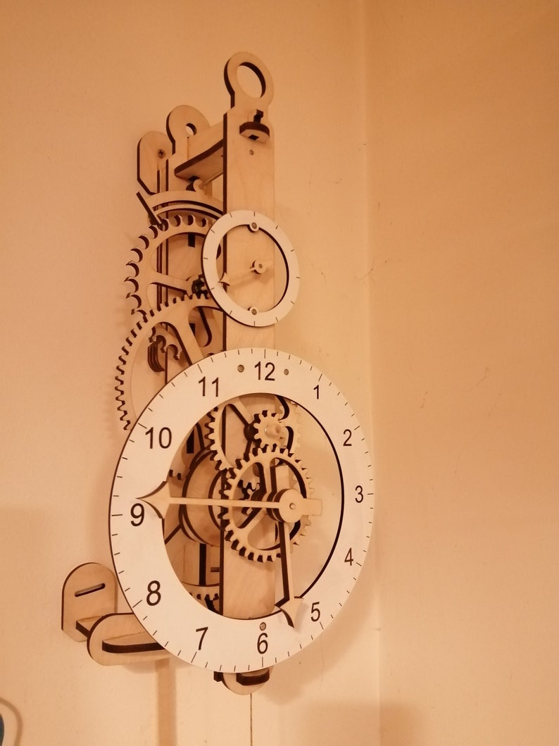 Horloge à engrenages en bois RE-2 plans image 1