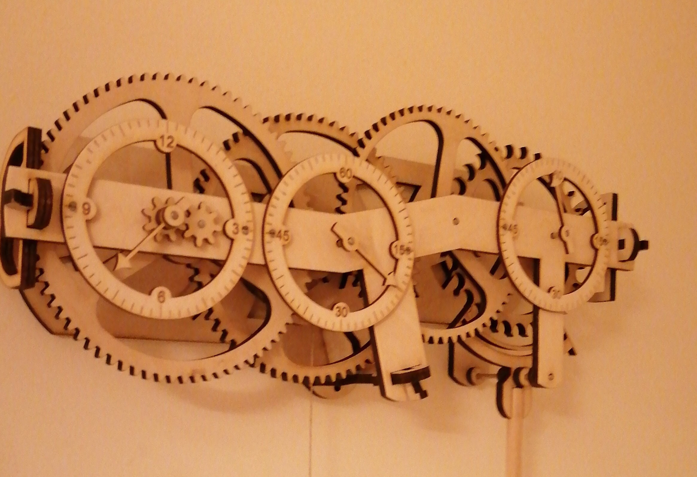 Wood Gear Clock RE4 Plans Etsy