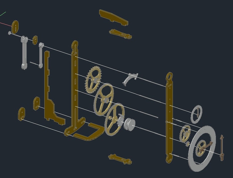 Horloge à engrenages en bois RE-2 plans image 7