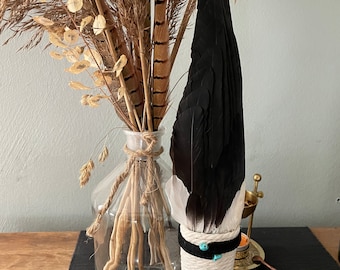 Incense fan "gentleness", feather fan, shamanic tool