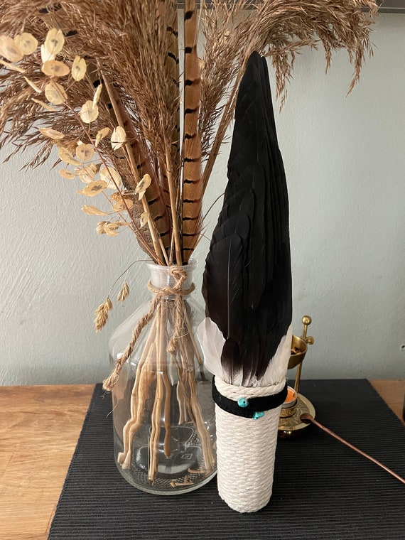 Incense fan "gentleness", feather fan, shamanic tool