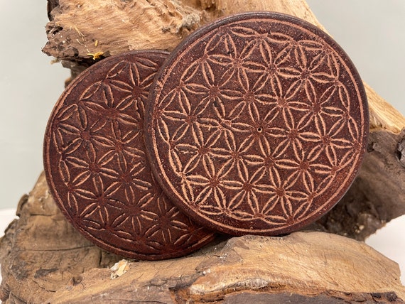 Incense bowl coaster flower of life, vessel coaster