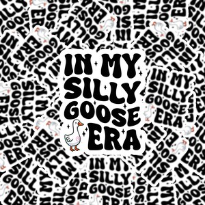 Silly Goose Era Vinyl-Aufkleber, wasserabweisend, gestanzt, Laptop-Wasserflasche, lustig, laminiert