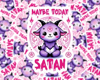 Maybe Today サタン バフォメット ビニールステッカー：耐水性