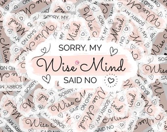 Wise Mind DBT Water Resistant Vinyl Sticker: Mental Health