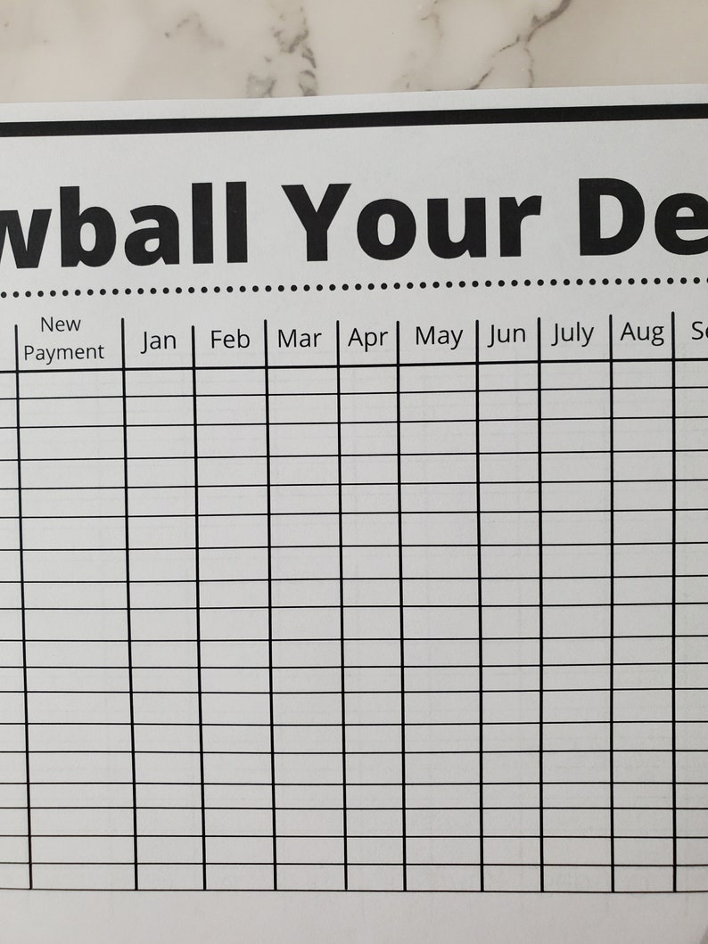 Printable Dave Ramsey, Cash Budgeting, Snowball Your Debt Worksheet - Etsy