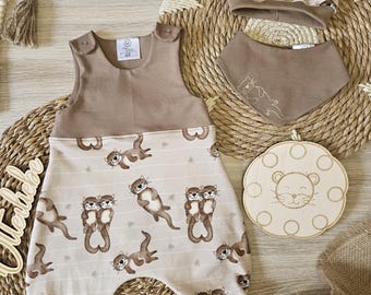 Strampler "Otterliebe" | Einteiler | Romper | Halstuch
