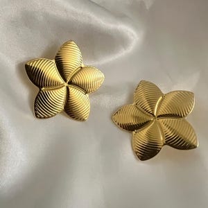 Gold-plated stainless steel earrings