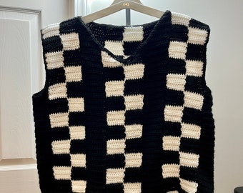 Wednesday Adams Crochet Vest