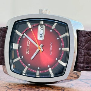 Seiko Recraft 40mm Day/date Red Dial Mens Wrist Watch - Etsy Sweden