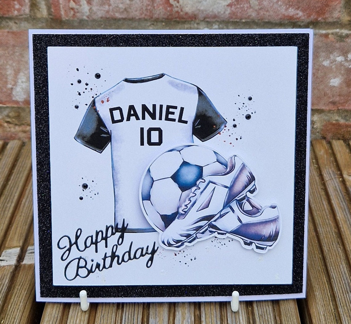 Personalised Football Birthday T-Shirt - Any Age, Your Team Colours - Unisex Kids