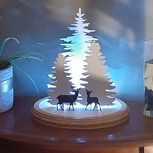 Christmas Deer Centerpiece with LED lighting