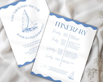 Nautical Bachelorette Party Itinerary: Last Sail Before the Veil (PDF)