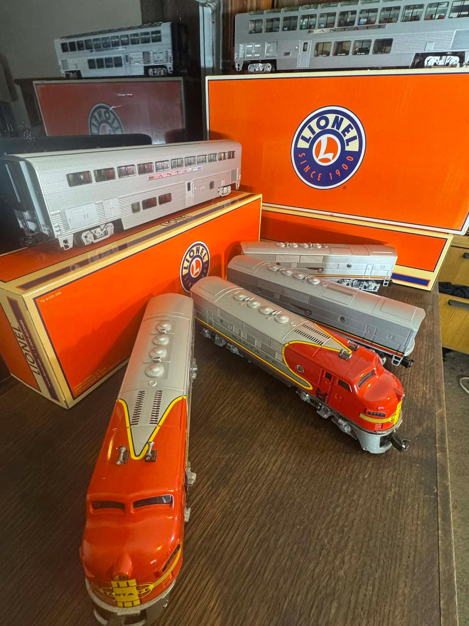 Train Santa Fe à Collectionner Vintage 50’ en Étain