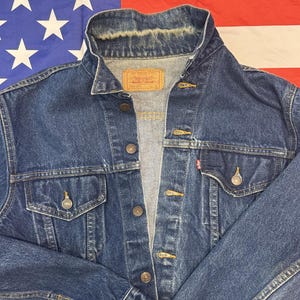 Vintage Levis Indigo 4 Pocket Denim Jacket Type III Size 42