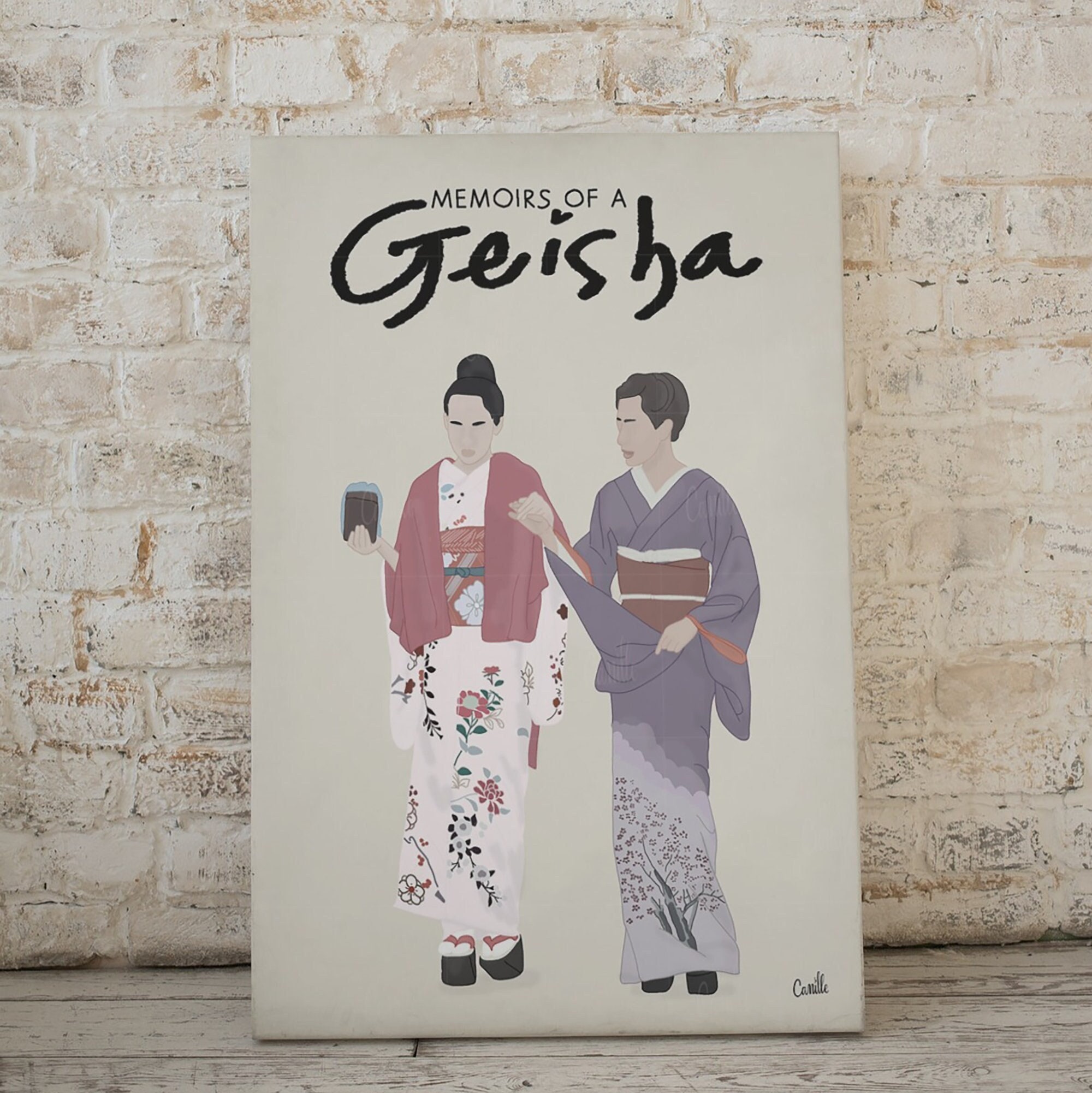 Affiche de Film Illustration Mémoires d'une Geisha Décoration Murale