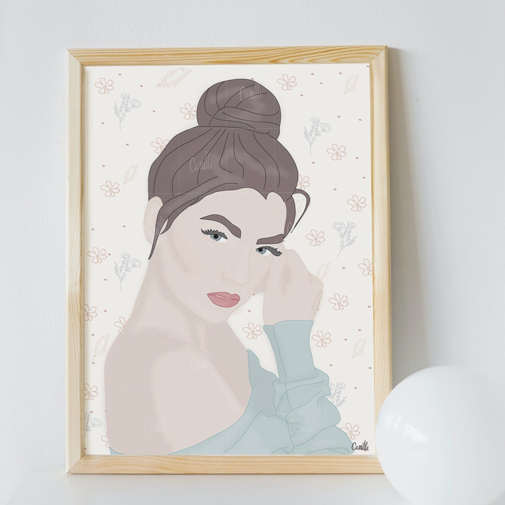 Affiche Illustration Liberty Décoration Murale