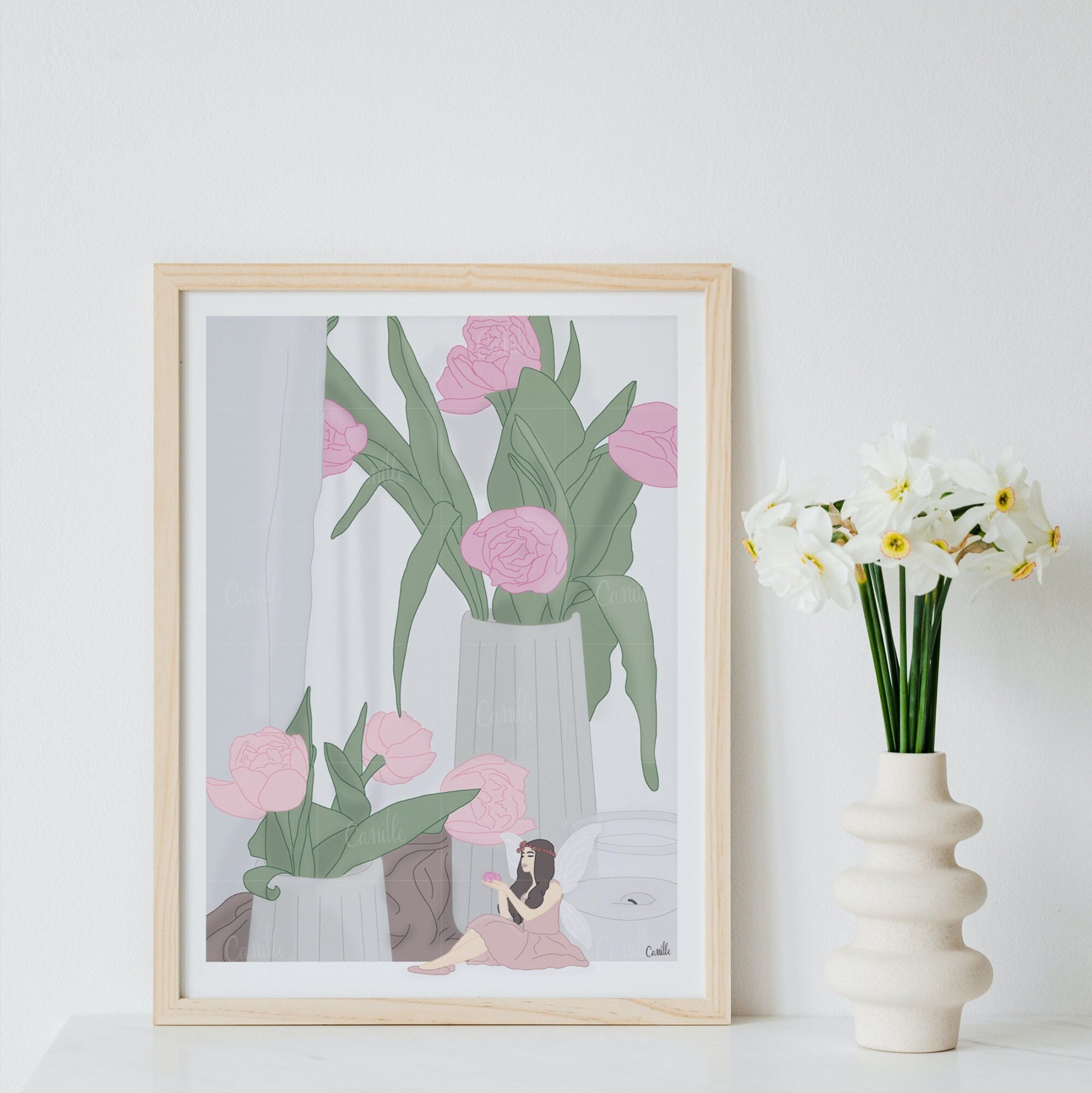 Affiche Illustration Hello Spring Décoration Murale