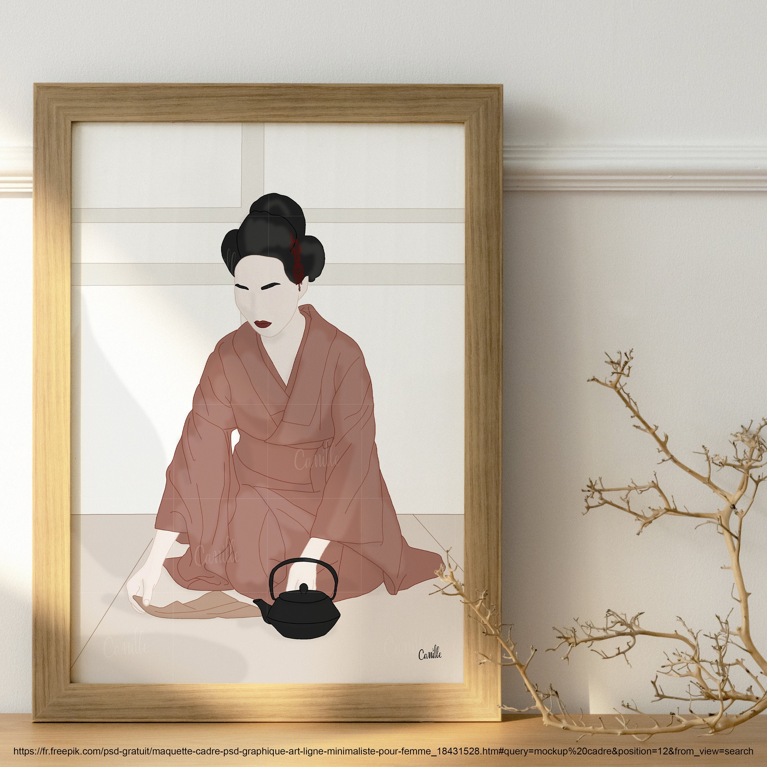 Affiche Illustration Japan Décoration Murale