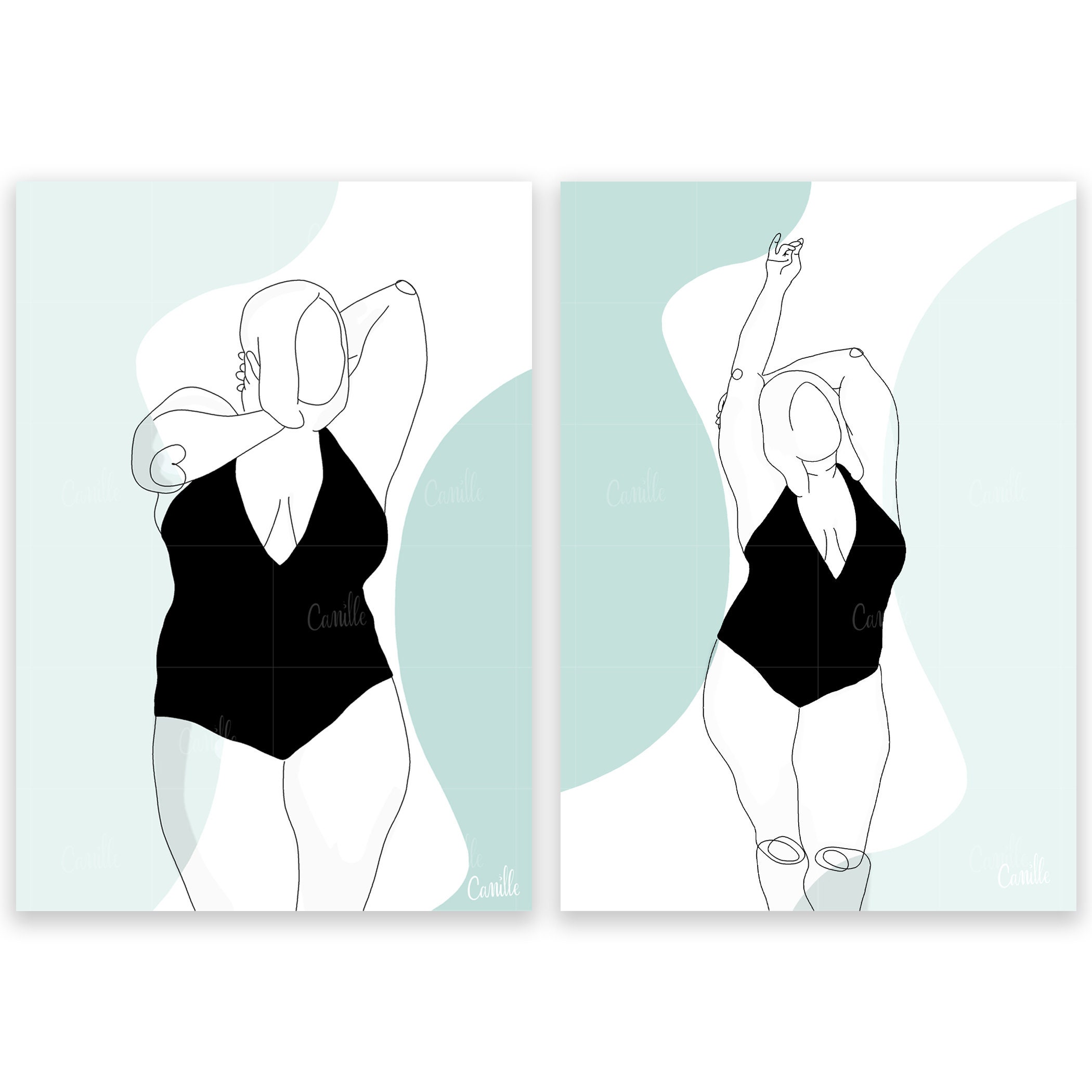 Affiche Illustration Body Décoration Murale