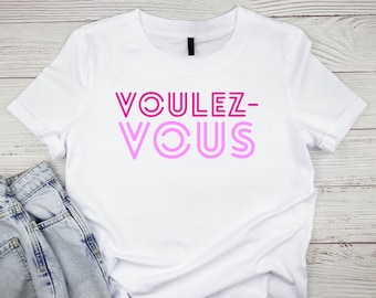 Voulez-Vous, Ladies Tee Slogan, 70s Band, Tribute Night, Hen Party, Tour, Band T-shirt, Gift for Her, Mum, Daughter, Friend, Birthday