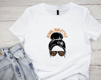 Mum Life Casual Style Tshirt, Fashion White Tee, Trending Mum Tshirt, Ladies Comfy & Chic T-shirt for Super Moms on the Go, Yummy Mummy Wear
