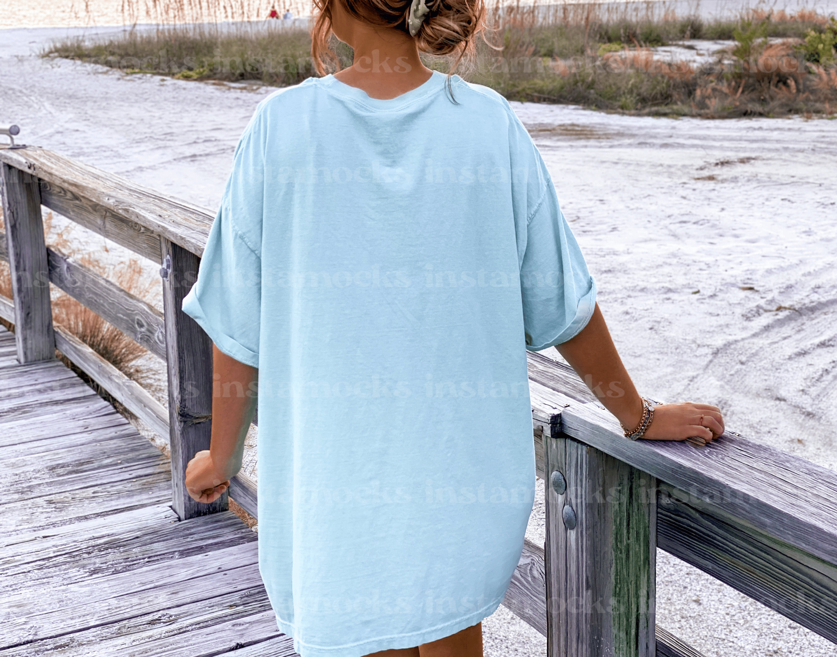 Gildan 64000 Mockup Gildan Light Blue 