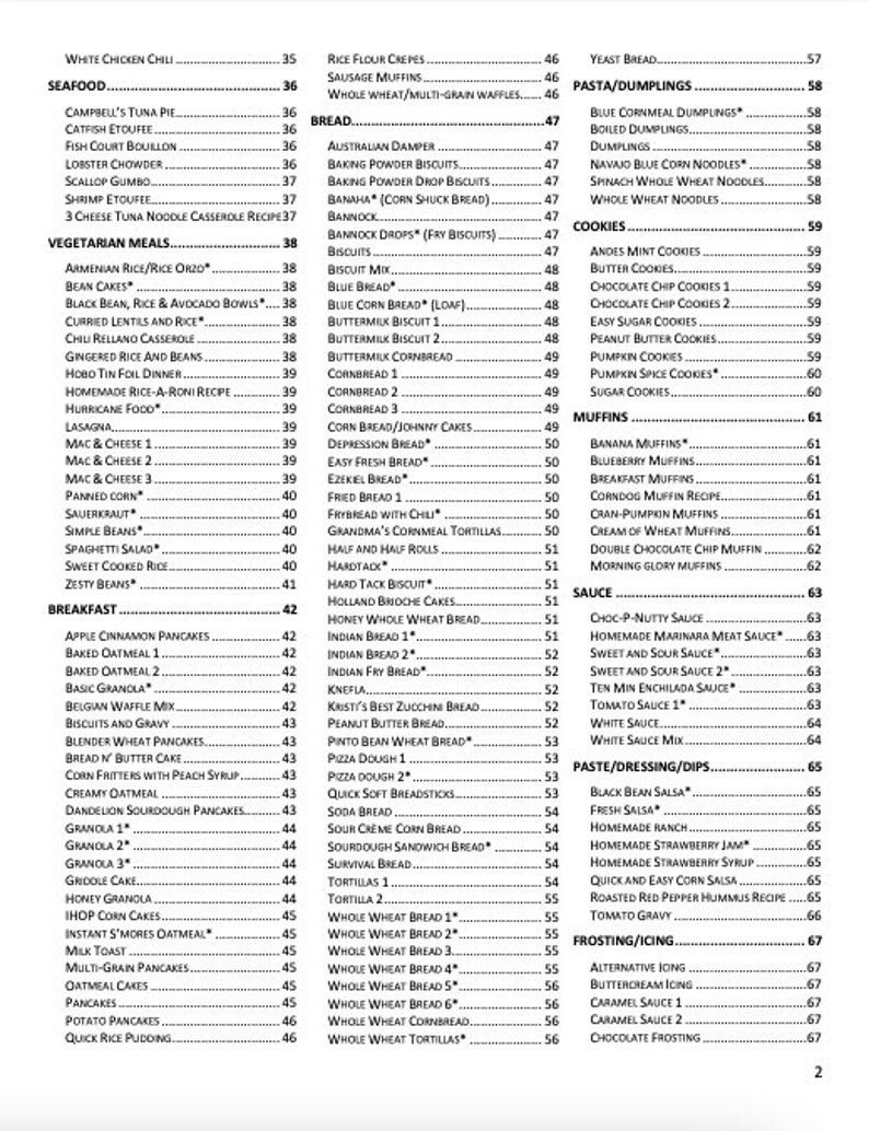 SHTF Cookbook: 375 Recipes - Etsy