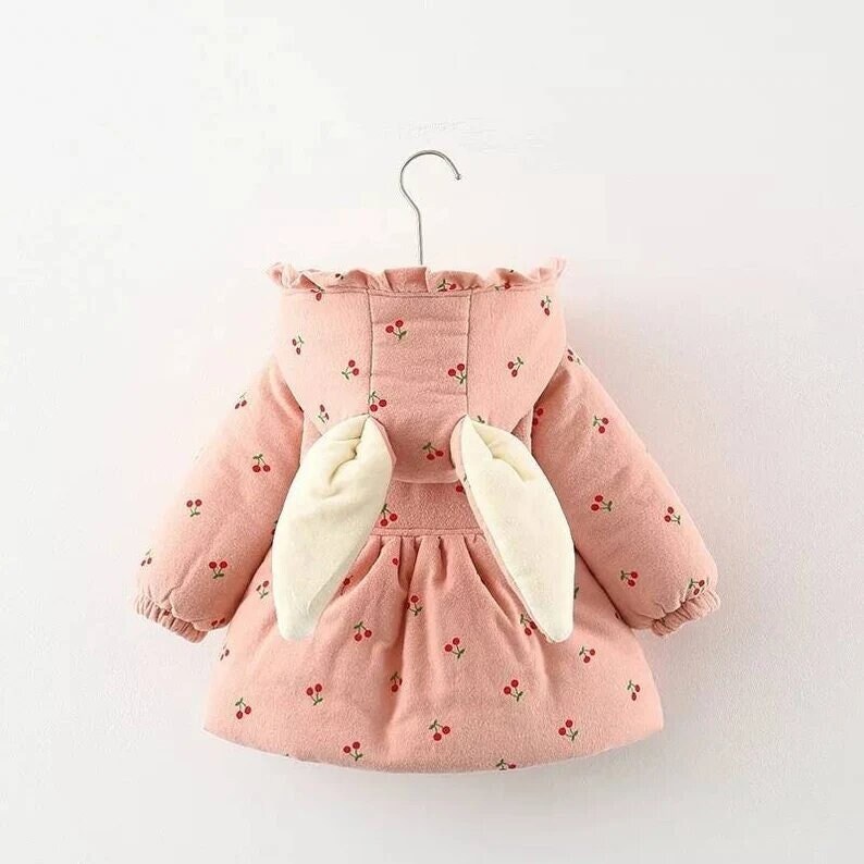 Cute Infant Thick Warm Coats Kids Baby Girls Winter Fleece Coat Rabbit Cotton Hoodies Jacket Bunny Ear Hat Outwear Cute Infant Thick Warm Coats Kids Baby Girls Winter Fleece Coat Rabbit Cotton Hoodies Jacket Bunny Ear Hat Outwear