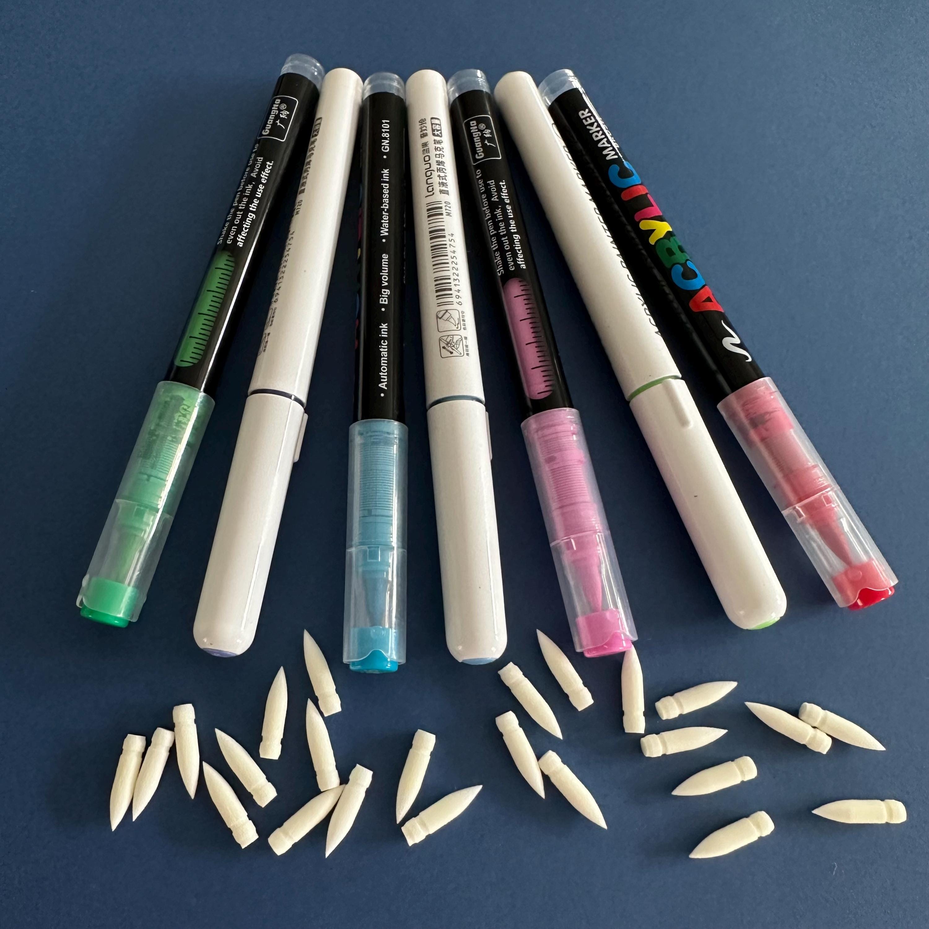 Replacement Nibs for Guangna and Luango Acrylic Markers. Pack of