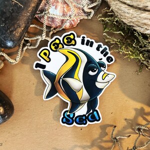 I Pee in the Sea Sticker | Water Bottle Sticker | Waterproof | Die Cut | Vinyl Sticker | Window Sticker | Laptop Sticker | Planner Sticker