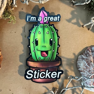 Great Sticker |  Waterproof | Die Cut | Vinyl Sticker | Water Bottle Sticker| Laptop Sticker | Kawaii | Art | Stickventure