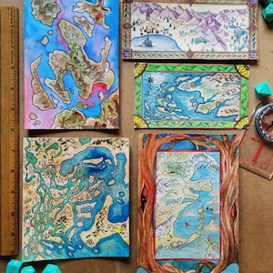 Fantasy Maps (Original Watercolor Illustrations)