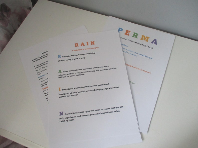 PERMA - Positive Psychology Model - Etsy