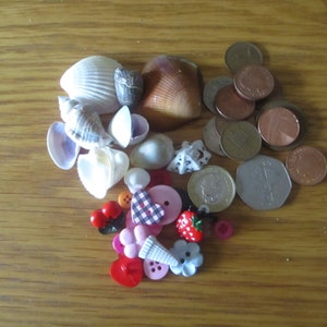 Coins, Shells & Buttons - Creative Therapy exercise