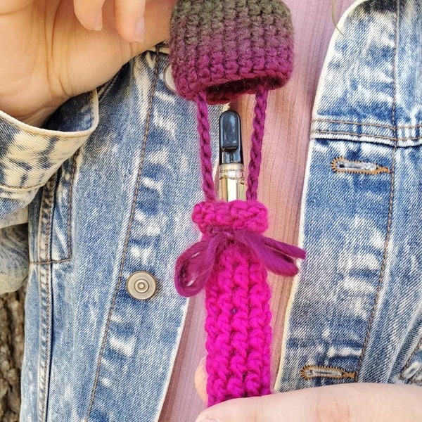 Crochet Mushroom Vape Pen Pouch (1 pc)