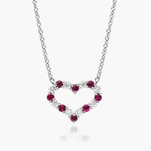 gemstone necklace
engagement gift
wedding gift
round cut necklace
alternating necklace
ruby gemstone necklace
round ruby alternating necklace
heart shape necklace
white gold necklace
gift for women
anniversary gift
wedding gift
promise gift