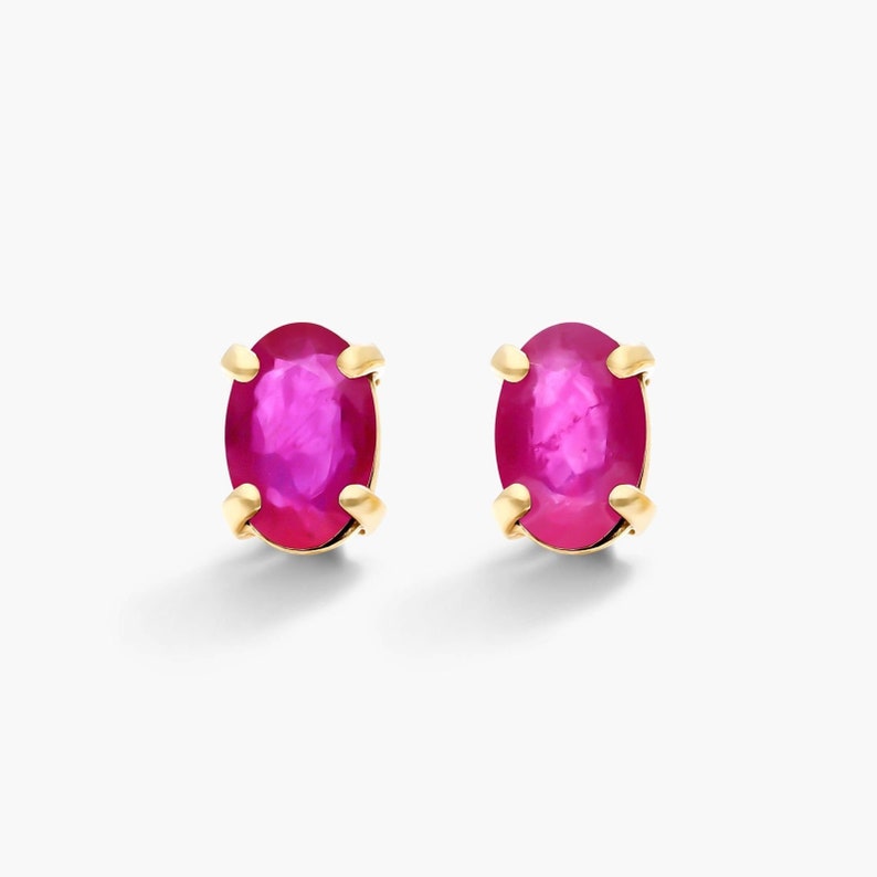 gemstone earrings
engagement earrings
wedding gift
anniversary gift
bridal jewelry
gift for women
prong accents solitaire earrings
oval cut earrings
oval ruby gemstone earrings
women earrings
delicate earrings