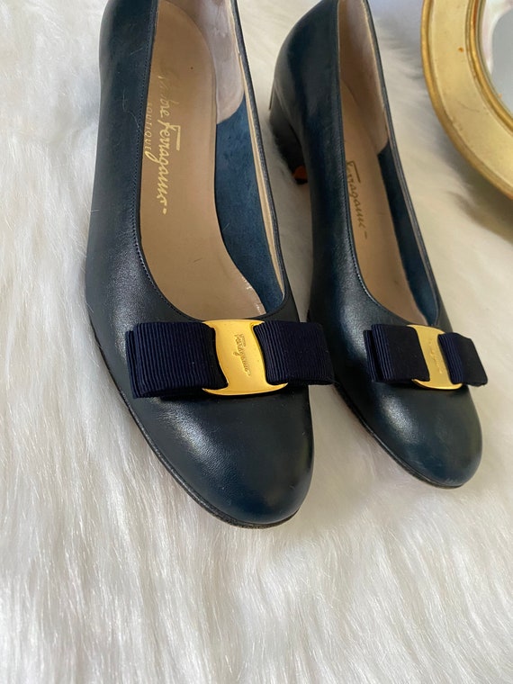 Ferragamo - Navy Blue Flats - image 4