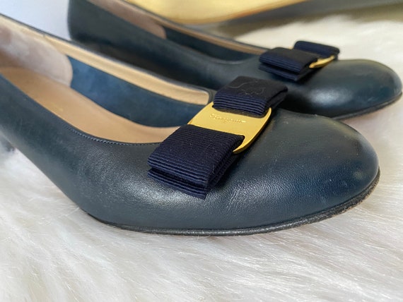 Ferragamo - Navy Blue Flats - image 2